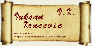 Vuksan Krnčević vizit kartica
